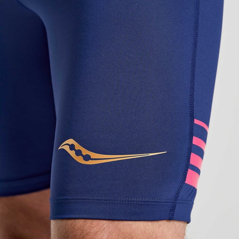 Men's Saucony Elite Tight Shorts Navy | SG S71904-Y04