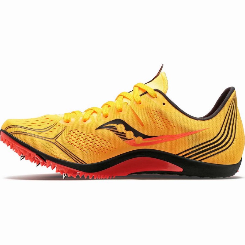 Men's Saucony Endorphin 3 Spike Track Spikes Gold / Red | SG S17504-R26