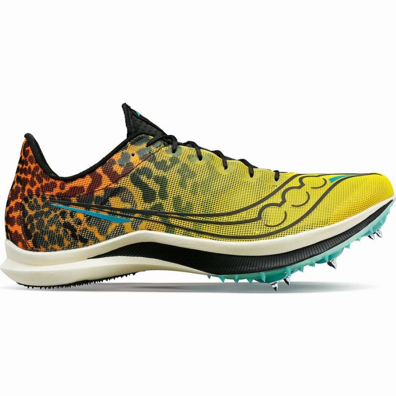 Men\'s Saucony Endorphin Cheetah Track Spikes Black | SG S95140-Y39