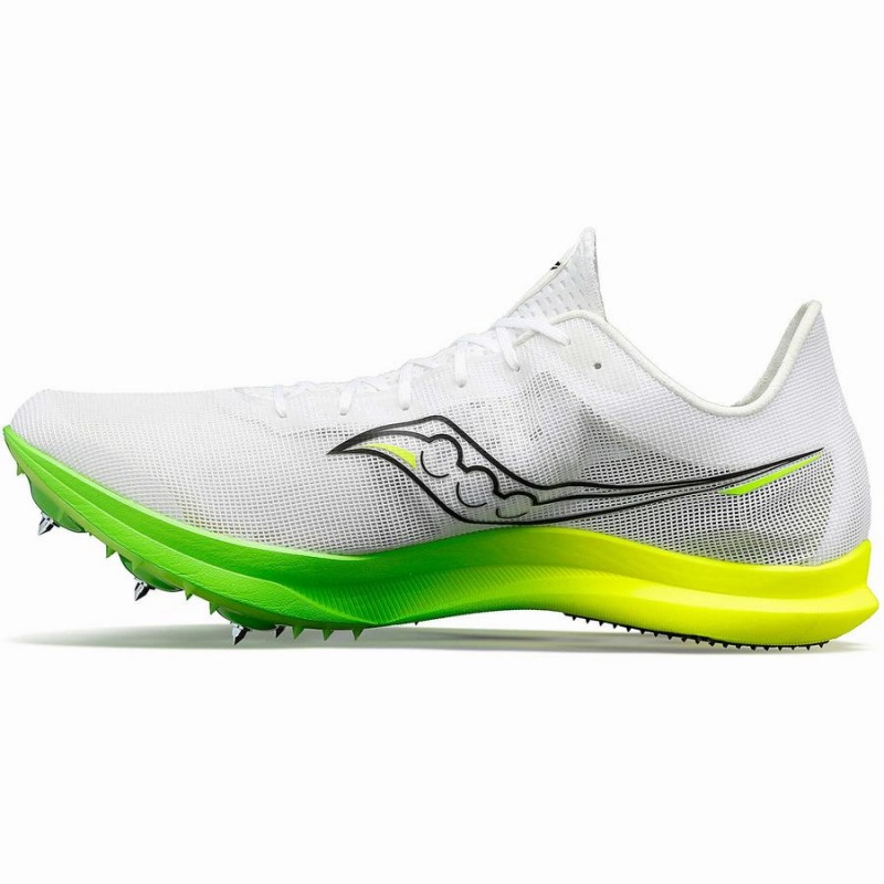 Men's Saucony Endorphin Cheetah Track Spikes White / Green | SG S56830-U83