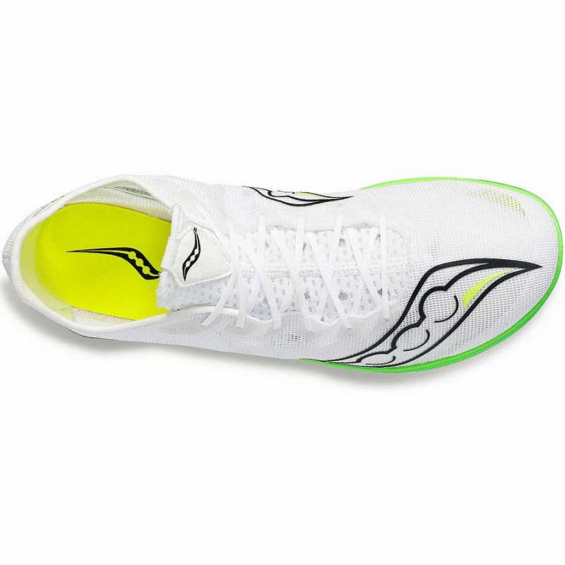 Men's Saucony Endorphin Cheetah Track Spikes White / Green | SG S56830-U83