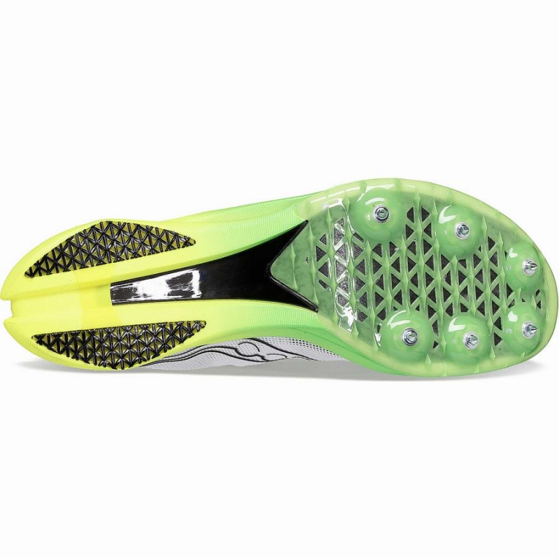 Men's Saucony Endorphin Cheetah Track Spikes White / Green | SG S56830-U83