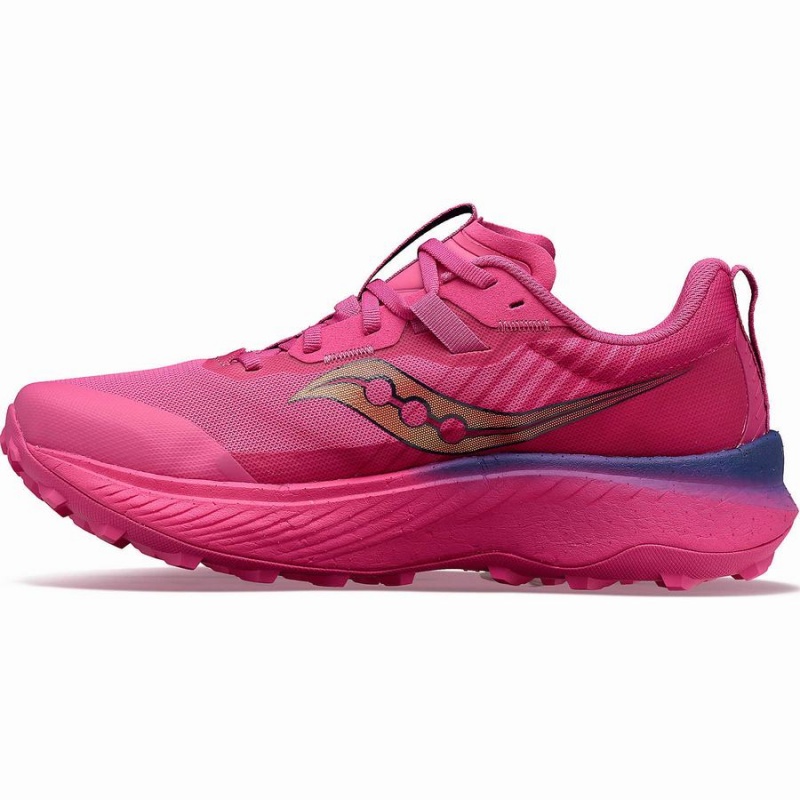 Men's Saucony Endorphin Edge Running Shoes Pink / Navy | SG S89605-F93