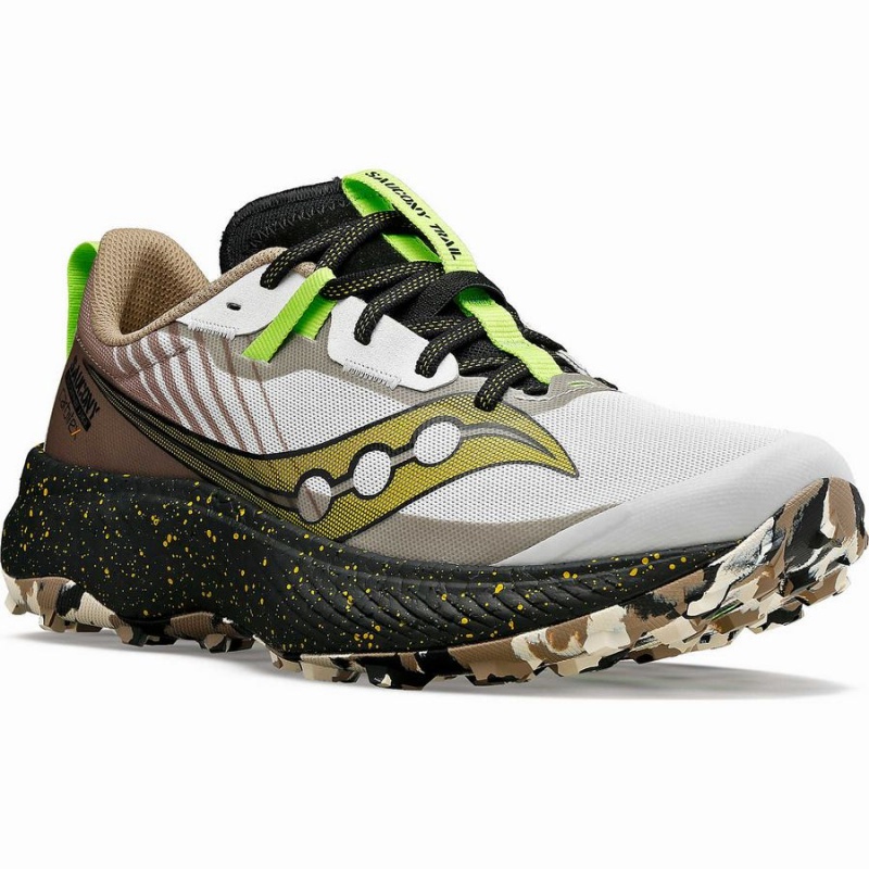 Men's Saucony Endorphin Edge Trail Running Shoes White / Black | SG S45912-Y59