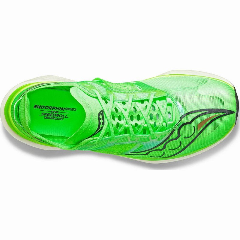 Men's Saucony Endorphin Elite Running Shoes Green | SG S85610-H31