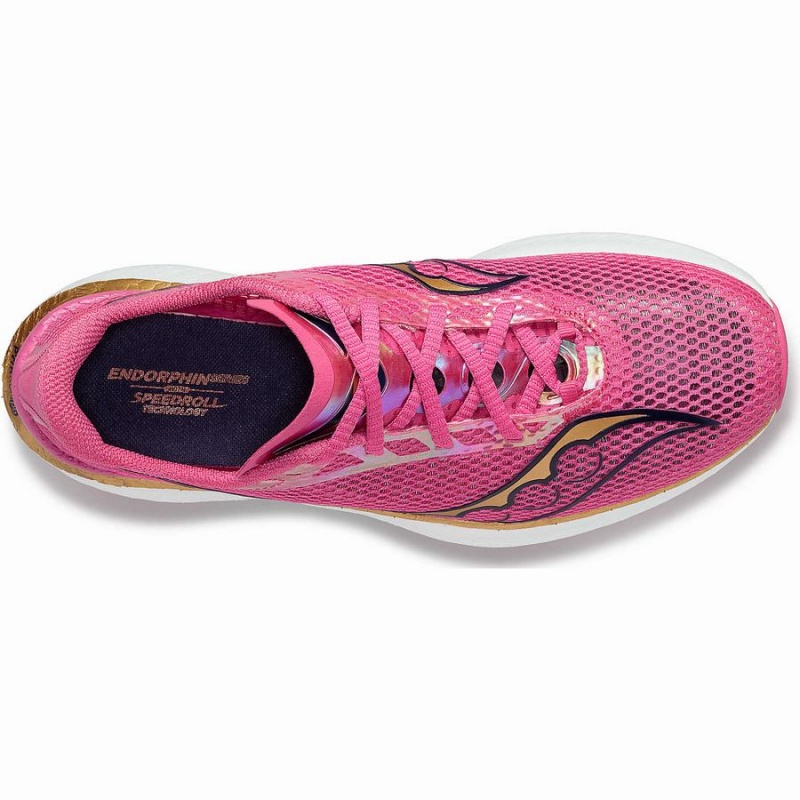 Men's Saucony Endorphin Pro 3 Running Shoes Pink / Navy | SG S27958-H86