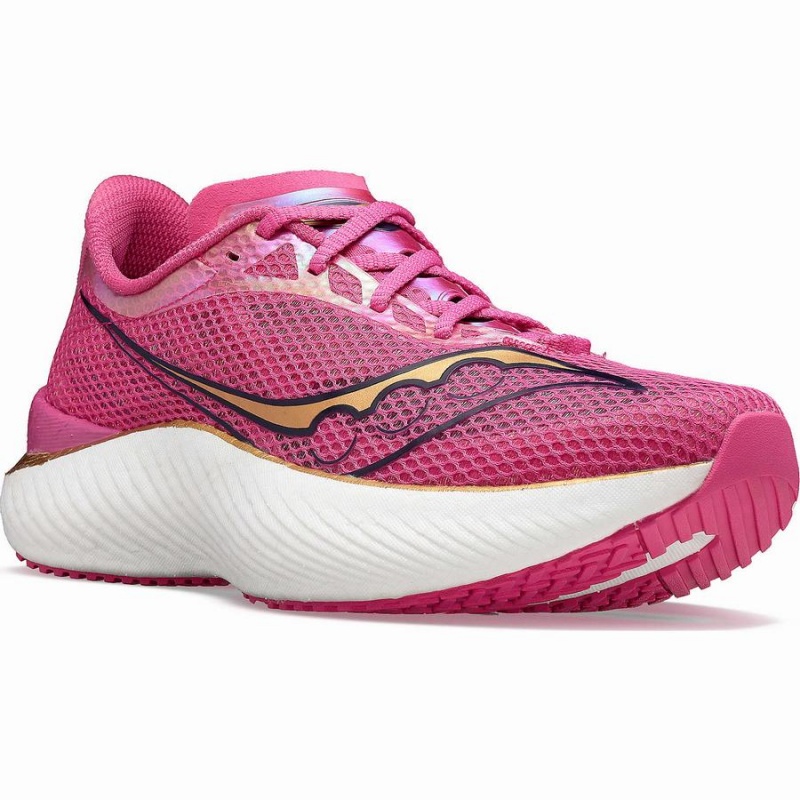 Men's Saucony Endorphin Pro 3 Running Shoes Pink / Navy | SG S27958-H86