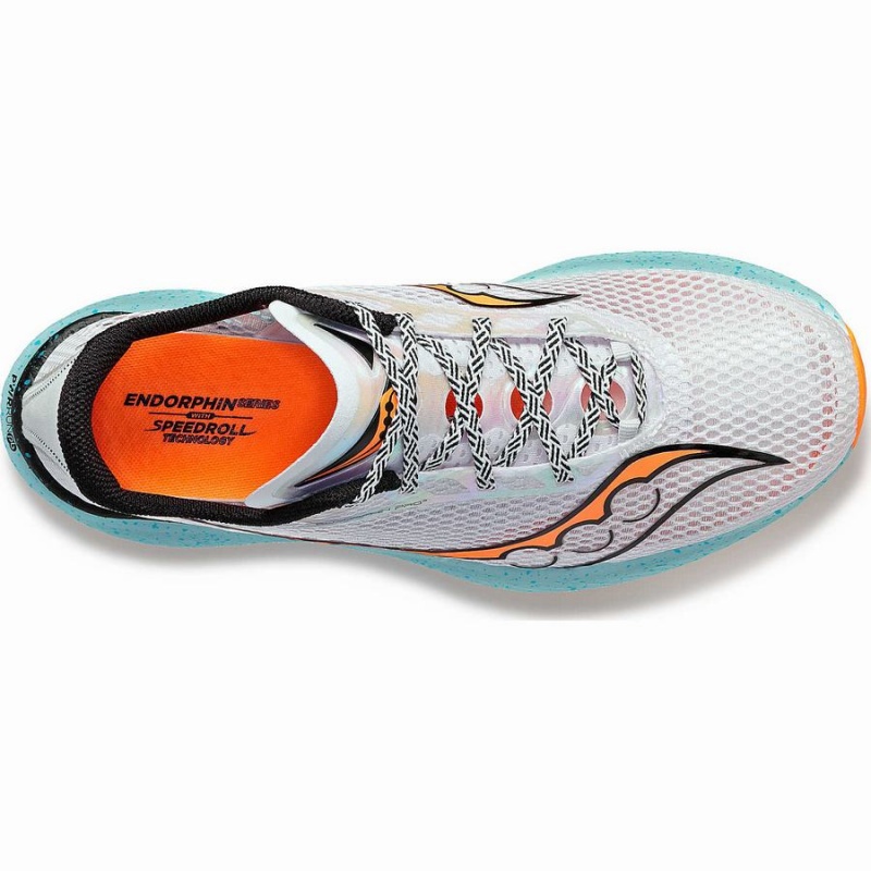 Men's Saucony Endorphin Pro 3 Running Shoes Grey / Orange | SG S09174-Q04