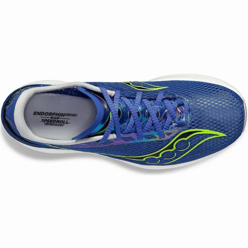 Men's Saucony Endorphin Pro 3 Running Shoes Blue / Green | SG S79612-T78