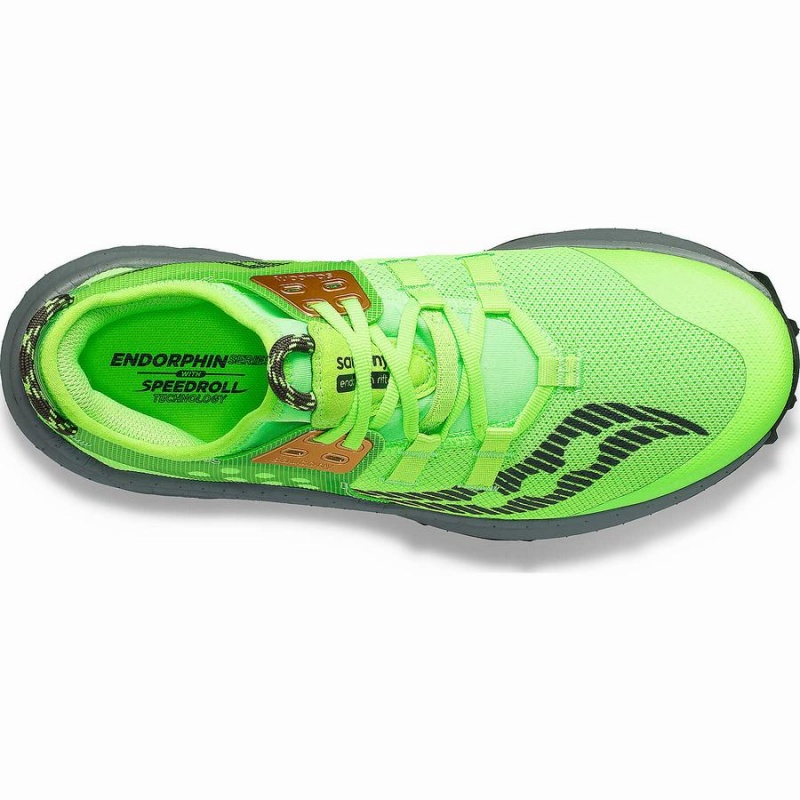 Men's Saucony Endorphin Rift Running Shoes Slime / Umbra | SG S62780-S38