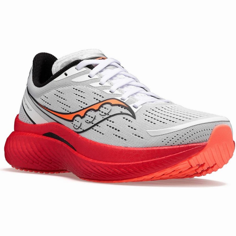 Men's Saucony Endorphin Speed 3 Running Shoes White / Black / Red | SG S56812-L16