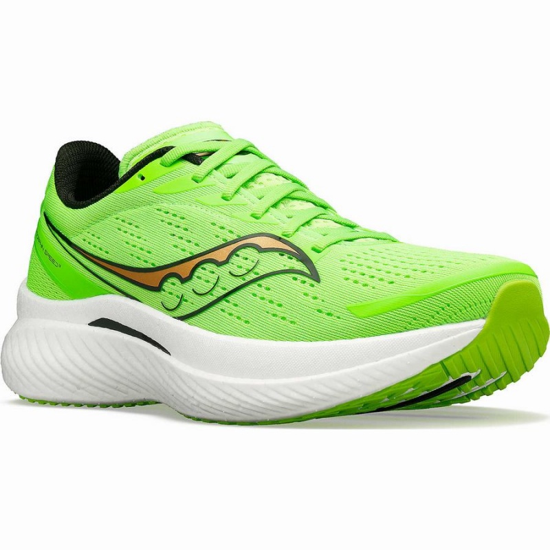 Men's Saucony Endorphin Speed 3 Running Shoes Green / Gold | SG S79315-W28