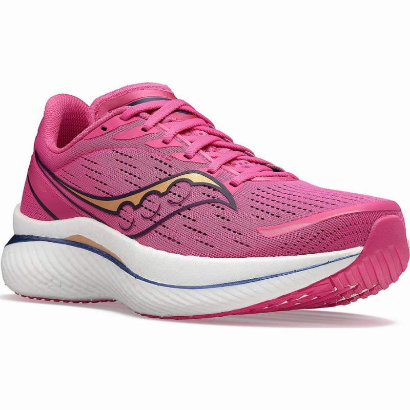 Men's Saucony Endorphin Speed 3 Running Shoes Pink / Navy | SG S17684-U73