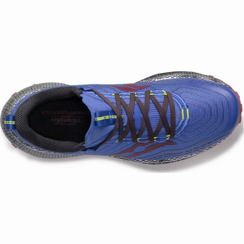 Men's Saucony Endorphin Trail Trail Running Shoes Blue / Brown | SG S29158-Q41