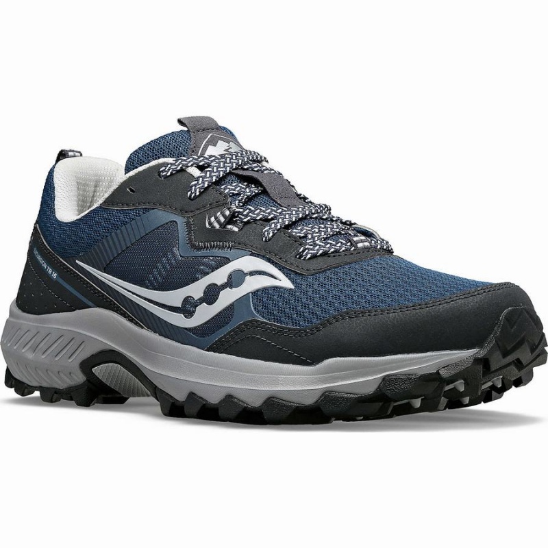 Men's Saucony Excursion TR16 Trail Running Shoes Navy / Silver | SG S02948-U63