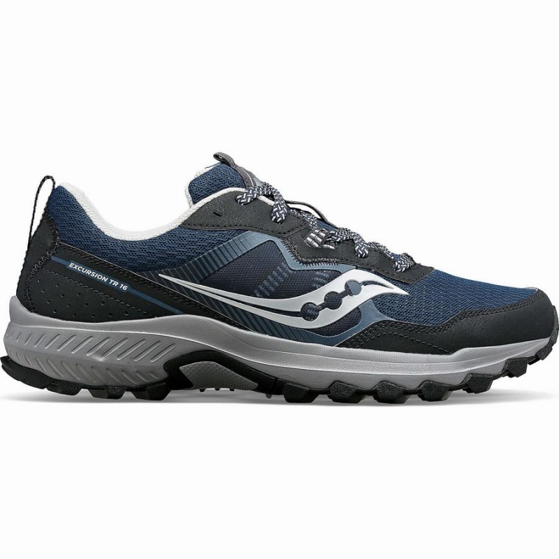 Men\'s Saucony Excursion TR16 Trail Running Shoes Navy / Silver | SG S02948-U63