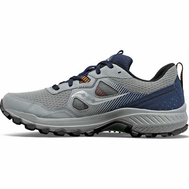 Men's Saucony Excursion TR16 Trail Running Shoes Grey / Navy | SG S93502-C62