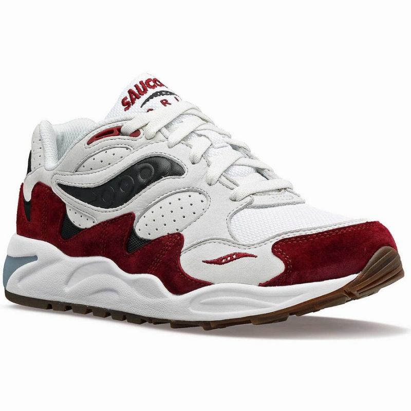 Men's Saucony Grid Shadow 2 Sneakers Cream / Red | SG S09421-Z05