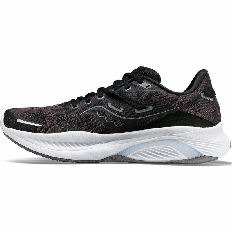 Men's Saucony Guide 16 Running Shoes Black / White | SG S05637-K46