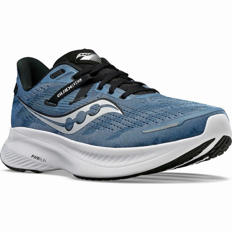 Men's Saucony Guide 16 Running Shoes Blue / Black | SG S63159-A83