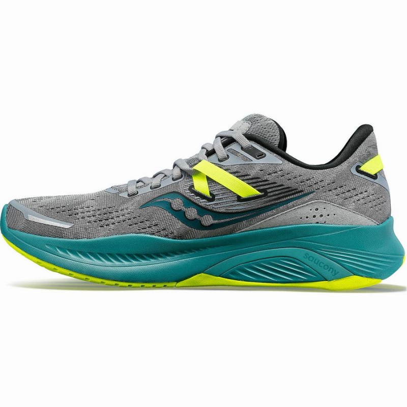 Men's Saucony Guide 16 Running Shoes Grey / Green | SG S71948-D08