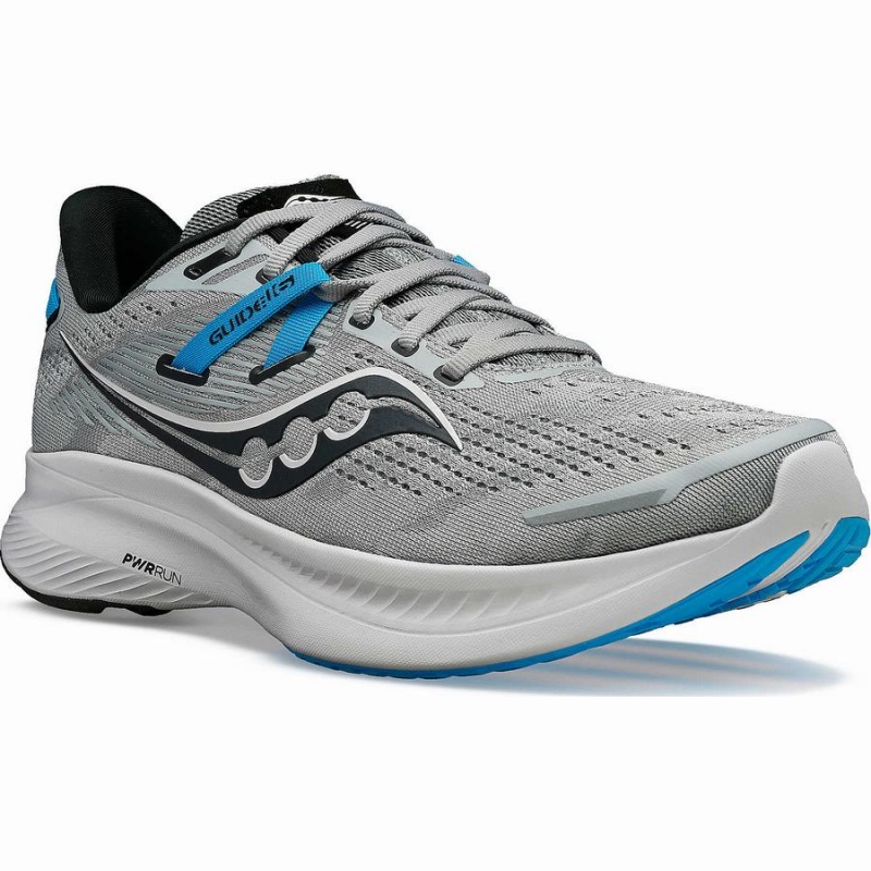 Men's Saucony Guide 16 Running Shoes Grey / Blue | SG S29160-J16