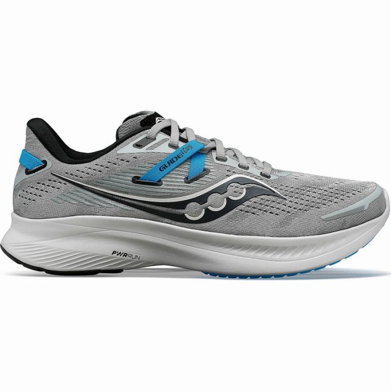 Men\'s Saucony Guide 16 Running Shoes Grey / Blue | SG S29160-J16