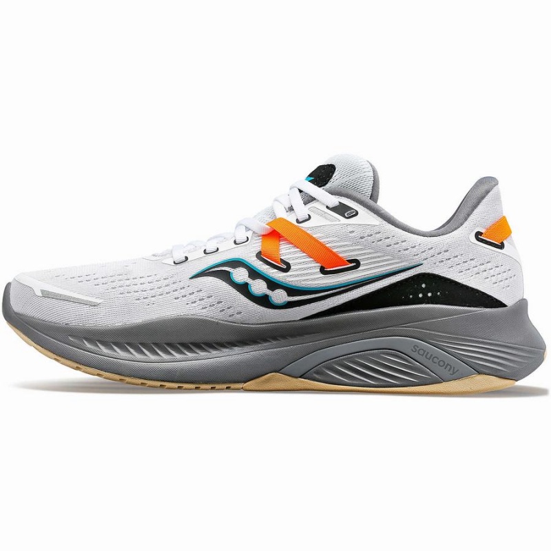 Men's Saucony Guide 16 Running Shoes White / Grey | SG S64215-N92