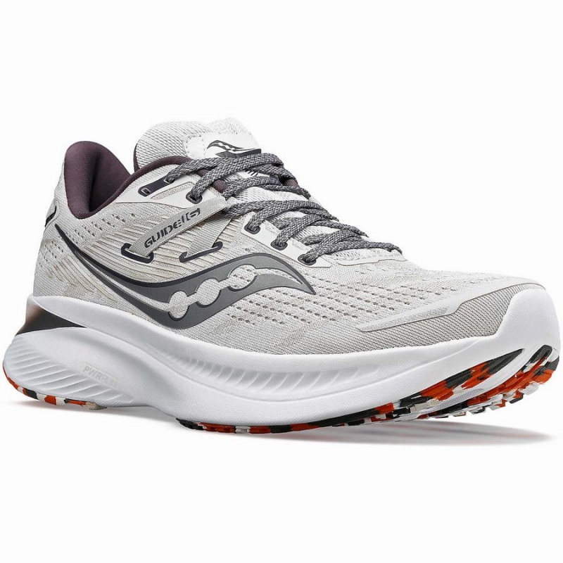 Men's Saucony Guide 16 Running Shoes White / Orange | SG S61023-F70