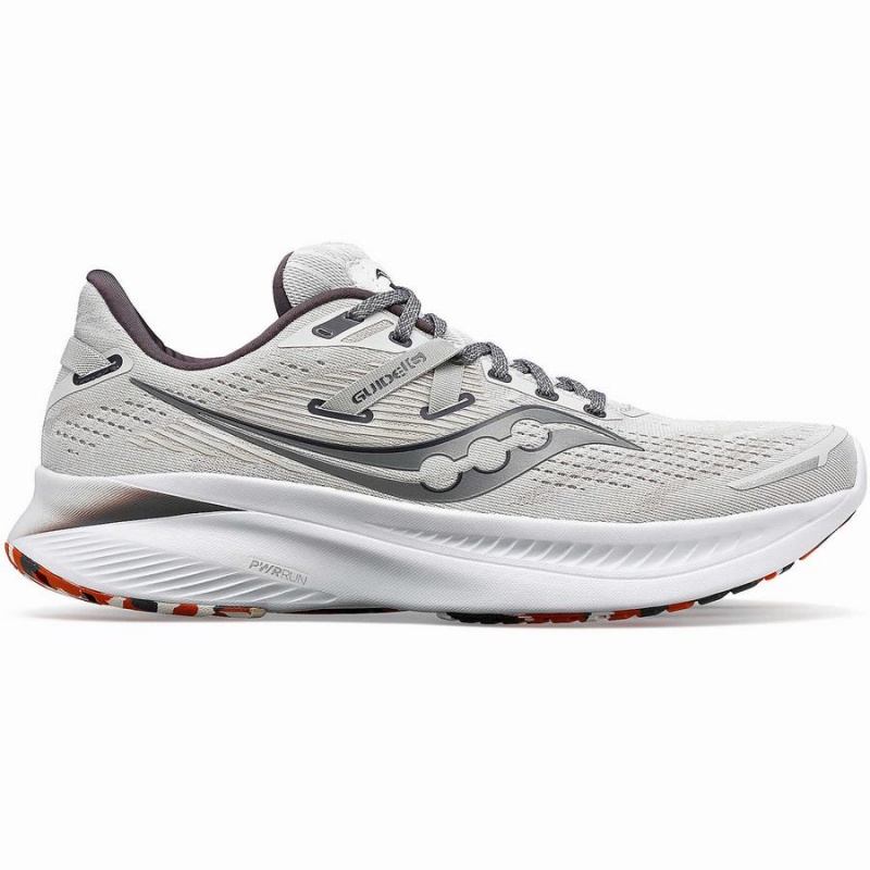 Men\'s Saucony Guide 16 Running Shoes White / Orange | SG S61023-F70