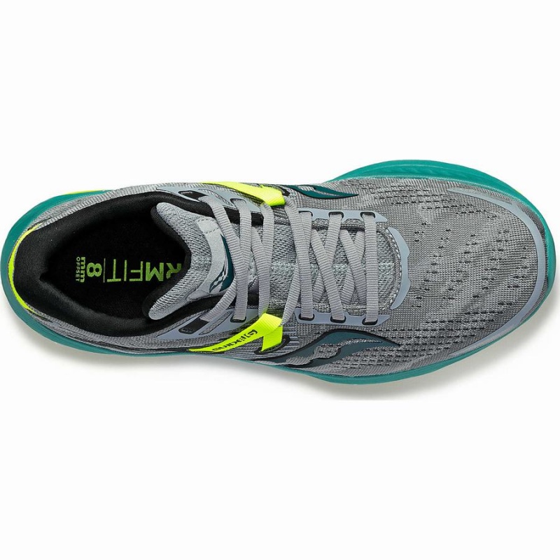 Men's Saucony Guide 16 Wide Running Shoes Grey / Green | SG S58603-D50