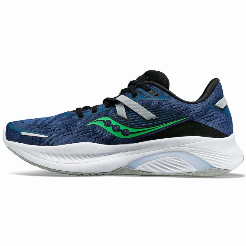 Men's Saucony Guide 16 Wide Running Shoes Navy / Turquoise | SG S10857-H94