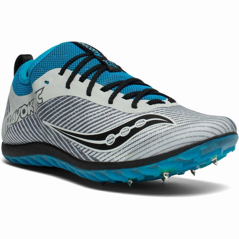 Men's Saucony Havok XC 2 Spike Track Spikes Grey / Blue | SG S45793-B62