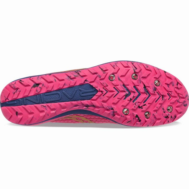 Men's Saucony Havok XC 3 Spike Track Spikes Pink / Navy | SG S47593-L94