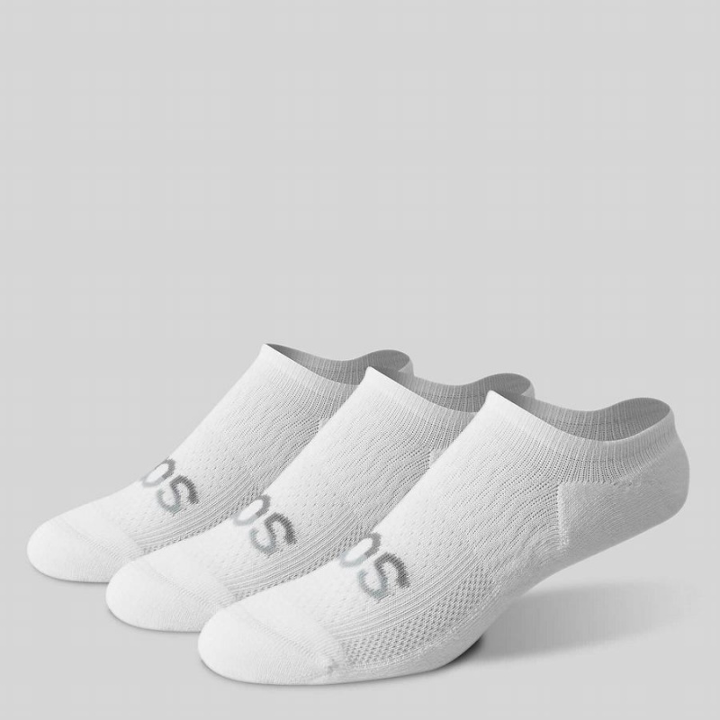 Men\'s Saucony Inferno Cushion Sneaker 3-Pack Socks White | SG S96573-U83