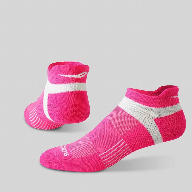 Men's Saucony Inferno No Show Tab 3-Pack Socks Pink | SG S21470-G95