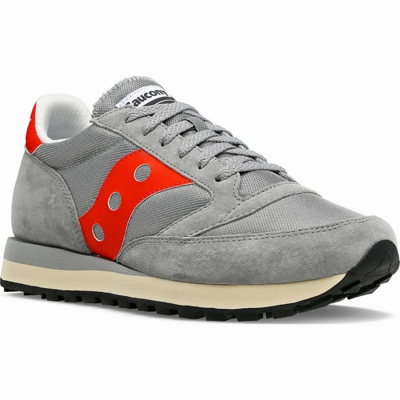 Men's Saucony Jazz 81 Sneakers Grey / Red | SG S05648-H51