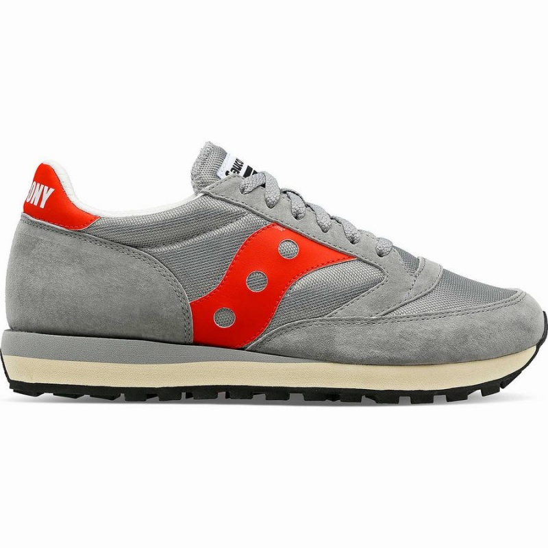 Men\'s Saucony Jazz 81 Sneakers Grey / Red | SG S05648-H51