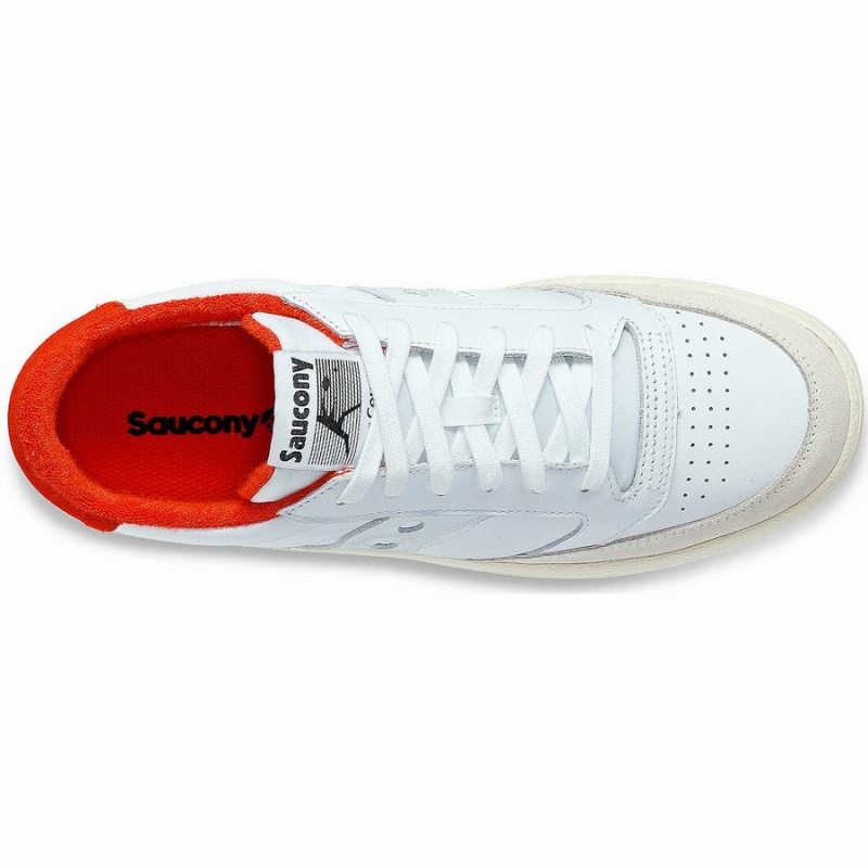 Men's Saucony Jazz Court Athletic Sneakers White / Red | SG S03179-B80