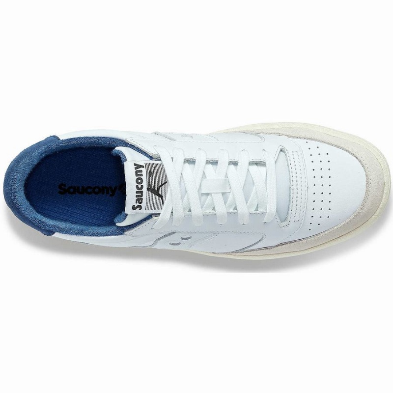 Men's Saucony Jazz Court Athletic Sneakers White / Blue | SG S03975-N97