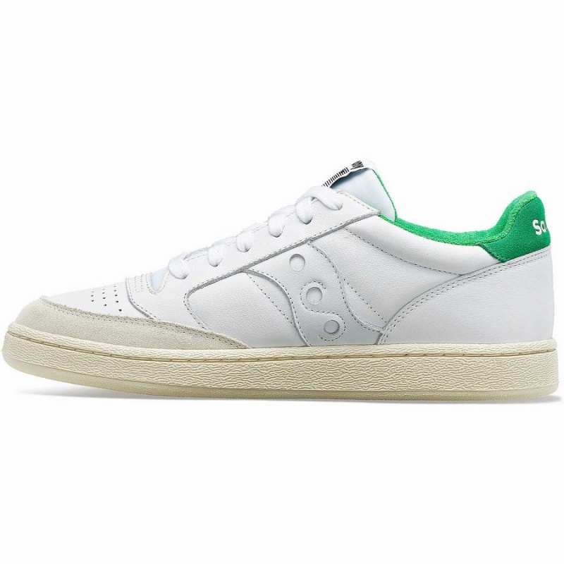 Men's Saucony Jazz Court Athletic Sneakers White / Green | SG S79850-M46