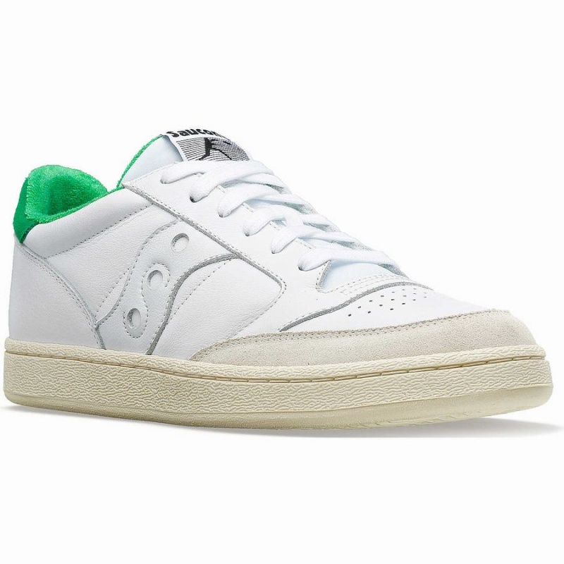 Men's Saucony Jazz Court Athletic Sneakers White / Green | SG S79850-M46