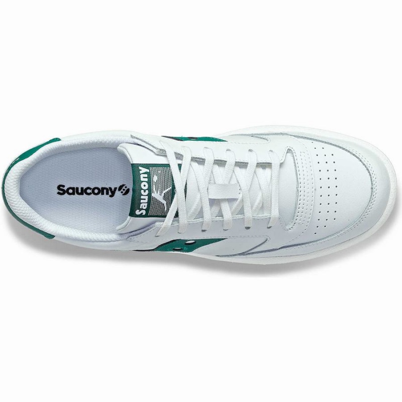 Men's Saucony Jazz Court PU Sneakers White / Green | SG S05684-A27