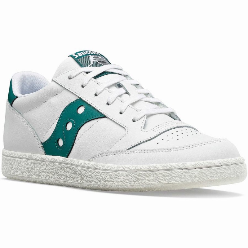 Men's Saucony Jazz Court PU Sneakers White / Green | SG S05684-A27