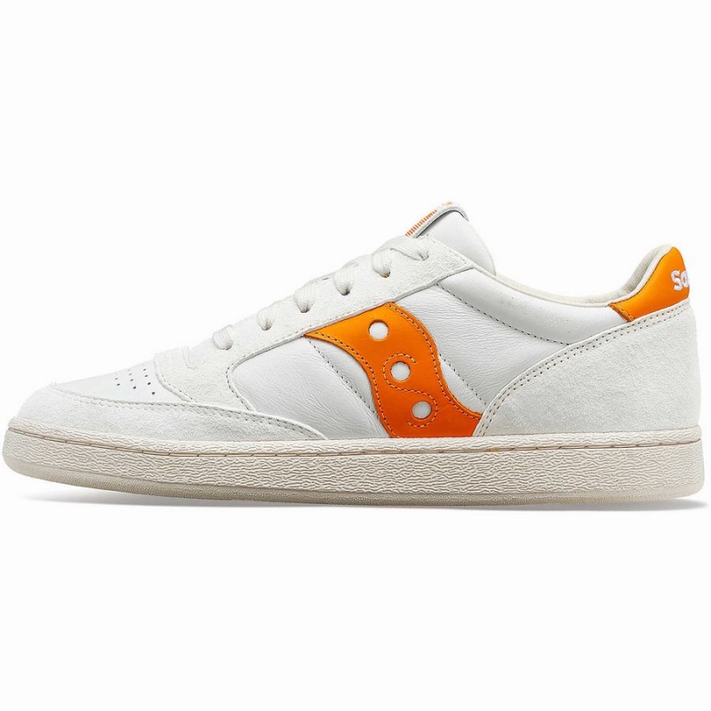 Men's Saucony Jazz Court Premium Sneakers White / Orange | SG S26501-R95