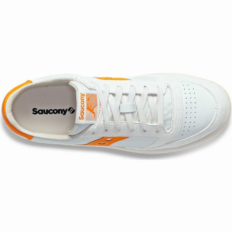 Men's Saucony Jazz Court Premium Sneakers White / Orange | SG S26501-R95