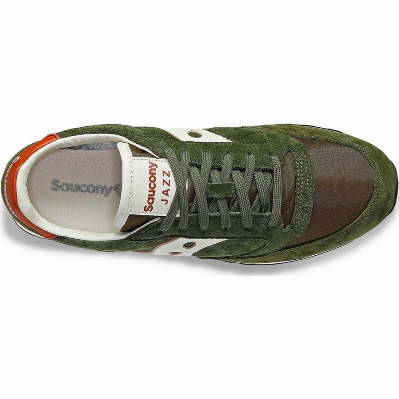 Men's Saucony Jazz Original Premium Sneakers Olive | SG S30986-G28