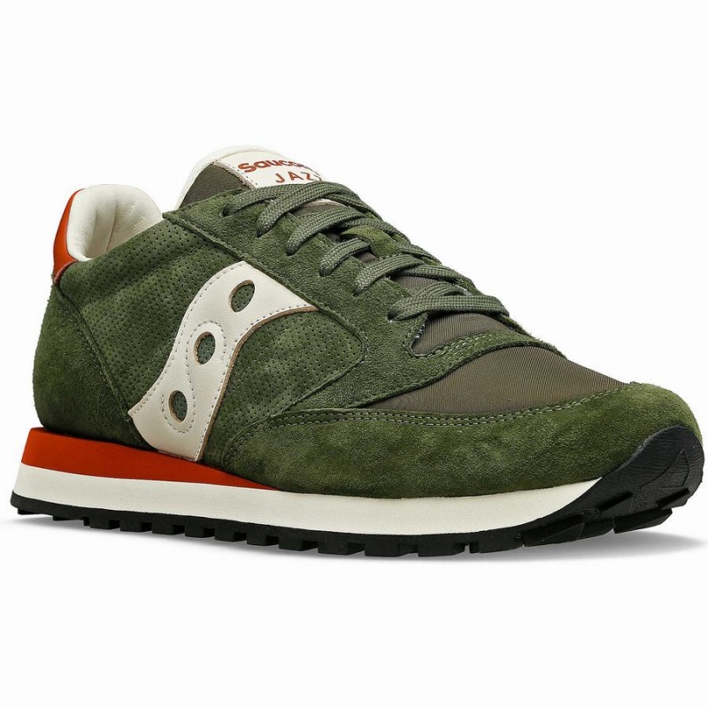 Men's Saucony Jazz Original Premium Sneakers Olive | SG S30986-G28