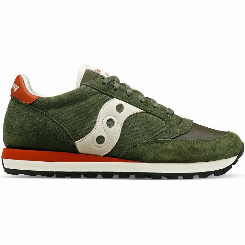 Men\'s Saucony Jazz Original Premium Sneakers Olive | SG S30986-G28