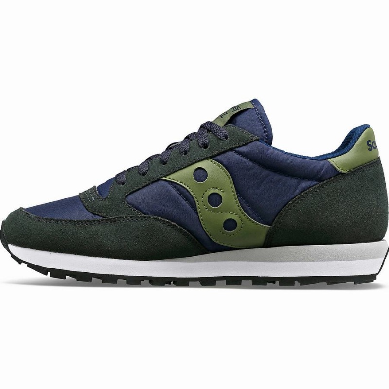 Men's Saucony Jazz Original Sneakers Navy / Green | SG S62389-Z75